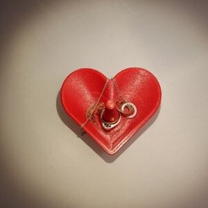 Red Heart-Shaped Jewelry Holder